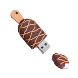 Lovely Mini Popsicle USB 2.0 Flash Drive Memory Stick/Disk 16GB Yellow-Brown