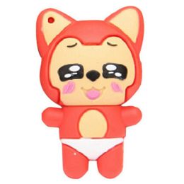 Cute Mini Fox USB 2.0 Flash Drive Memory Stick SD Card Memory Disk 32GB Red