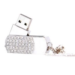 Cute Crystal USB 2.0 Flash Drive Memory Stick SD Card Memory Disk 32GB Silvery