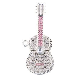 Crystal Guitar Design USB 2.0 Flash Drive Memory Stick Memory Disk 16GB Silver