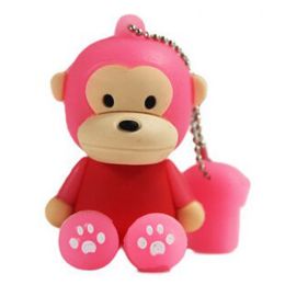 Lovely Monkey USB 2.0 Flash Drive Memory Stick USB 2.0 Memory Disk 16GB Pink